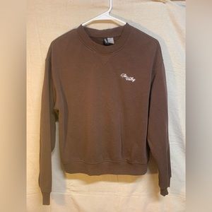 H&M brown crewneck size M